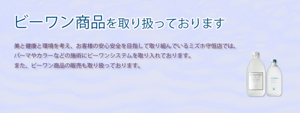 エルジャルダンミズホ守恒店ではビーワン商品を取り扱っております